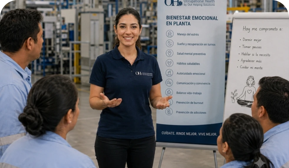 Campañas de bienestar emocional en planta