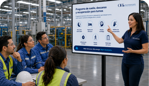 Programa de sueño, descanso y recuperación para turnos