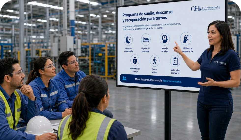 Programa de sueño, descanso y recuperación para turnos
